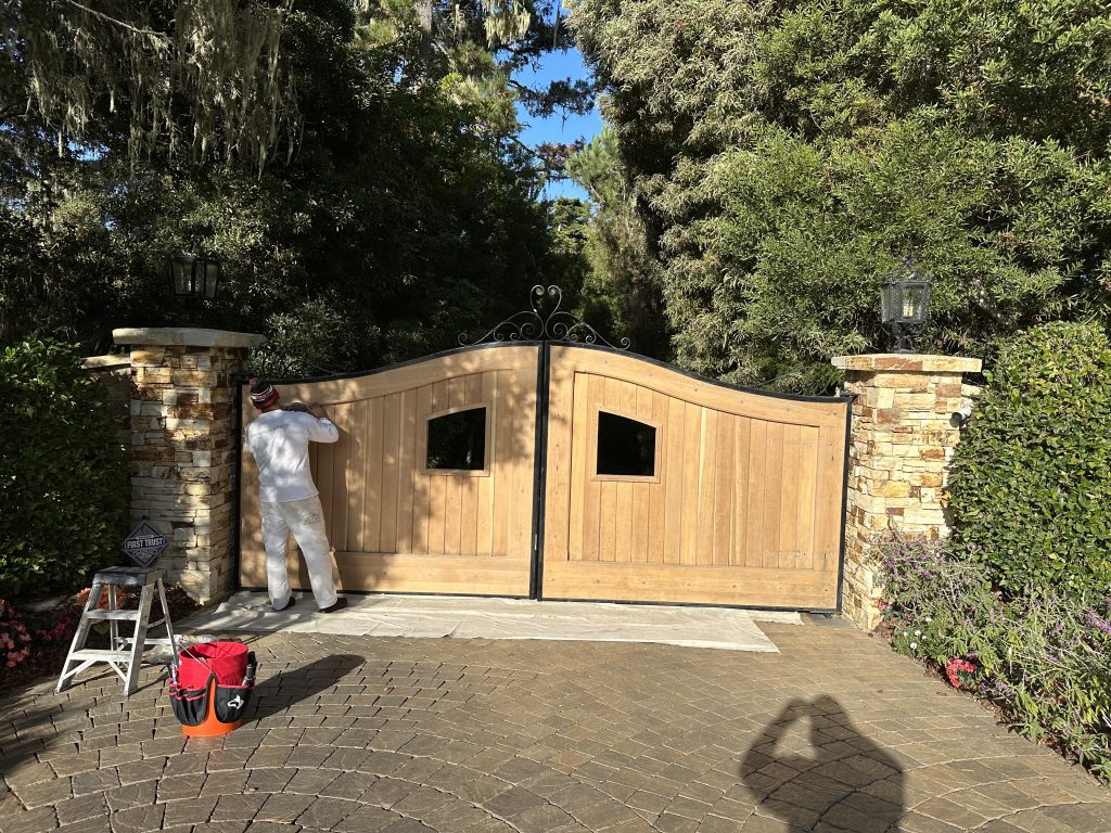 raw wood gate